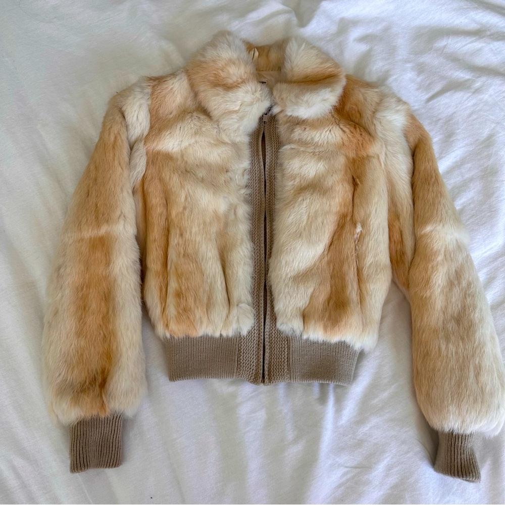 Fur bomber jacket 🐇